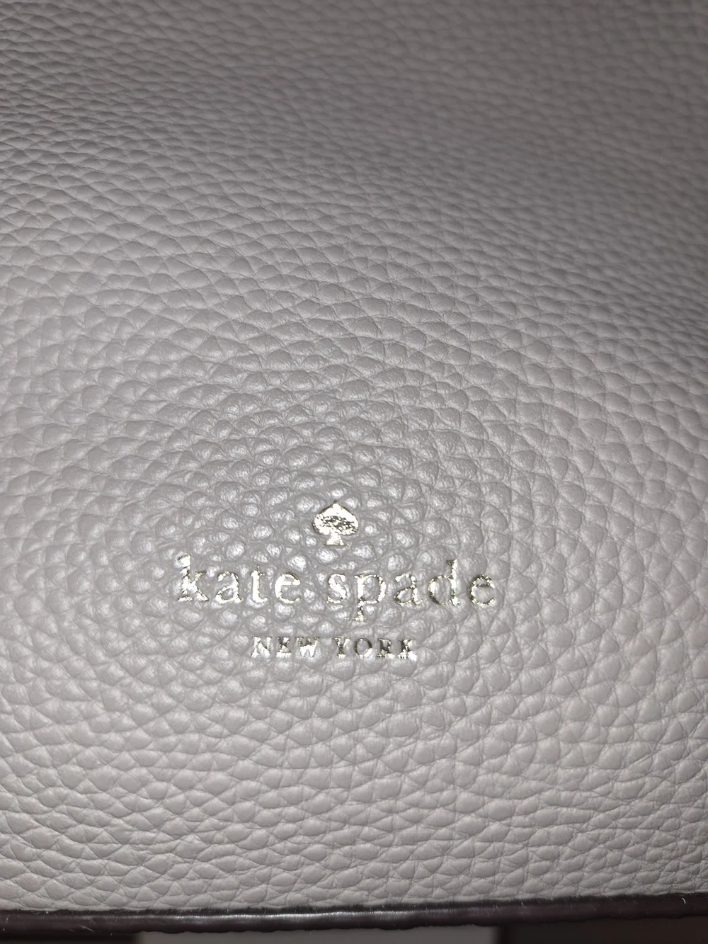 Kate Spade Pebbled Leather Shoulder Bag in Gray